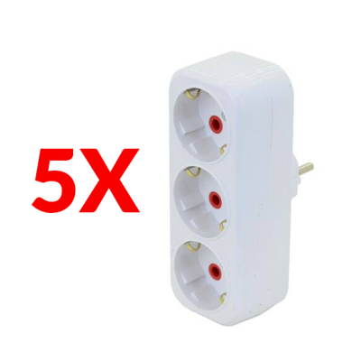 5'li Mutlusan Üçlü Priz Düz 170 033005 - Mutlusan