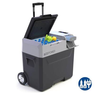Acopower PX50 12/24/220Volt 50Litre Kompresörlü Tekerlekli Outdoor Oto Buzdolabı (Akü Dahil Değildir) - Acopower