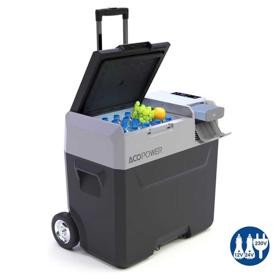 Acopower PX50 12/24/220Volt 50Litre Kompresörlü Tekerlekli Outdoor Oto Buzdolabı (Akü Dahil Değildir)