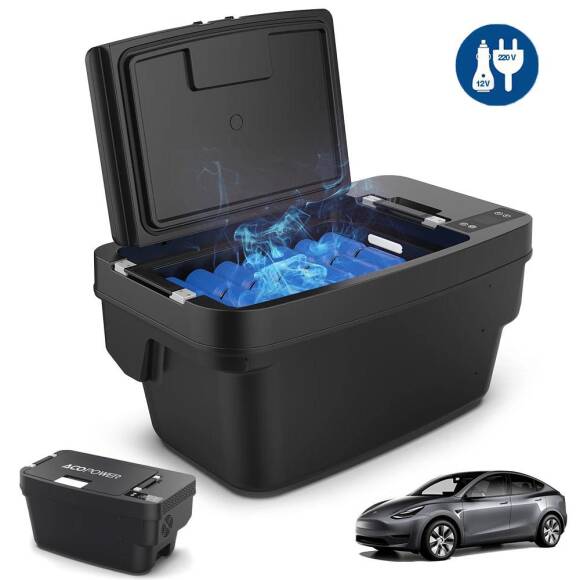 Acopower T35 12/24Volt 33Litre Tesla Model Y ile Uyumlu Kompresörlü Outdoor Oto Buzdolabı - 1