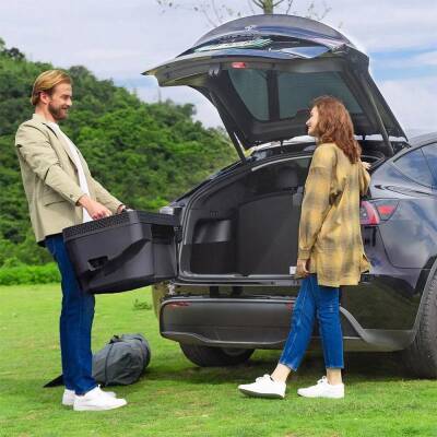 Acopower T35 12/24Volt 33Litre Tesla Model Y ile Uyumlu Kompresörlü Outdoor Oto Buzdolabı - 4
