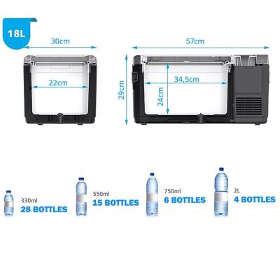 Acopower V18 12/24/220Volt 18Litre Kompresörlü Outdoor Oto Buzdolabı (Akü Dahil Değildir) - 5