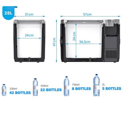 Acopower V28 12/24/220Volt 28Litre Kompresörlü Outdoor Oto Buzdolabı (Akü Dahil Değildir) - 5