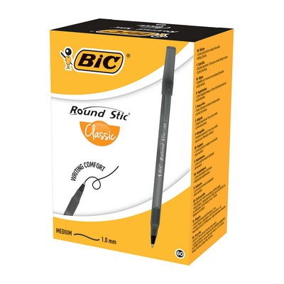 Bic Round Stic Tükenmez Kalem 1 mm Siyah 60'lı Paket - Bic Round