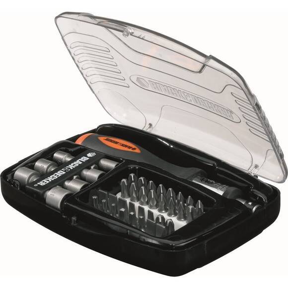 Black and Decker A7062 40 Parça Cırcırlı Tornavida ve Vidalama Uç Seti