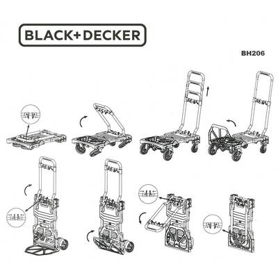 BLACK+DECKER BH206 55/120Kg Çok Fonksiyonlu Katlanır El Arabası - Thumbnail