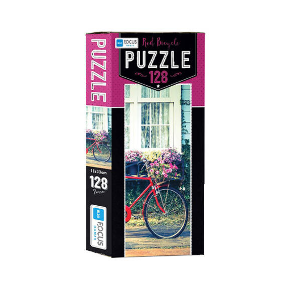 Blue Focus ARC ST05321 Puzzle 128 Parça Kırmızı Bisiklet
