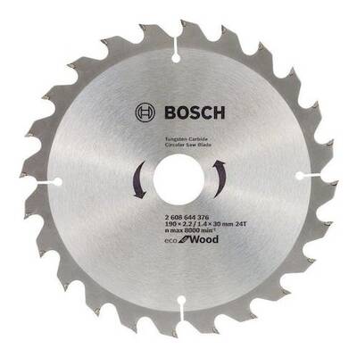 Bosch Eco For Wood Ahşap Daire Testere 190 X 2.2/1.4 X 30 mm 24 Diş - Bosch