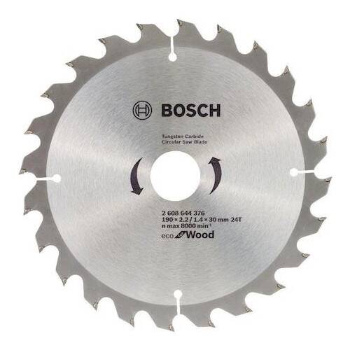 Bosch Eco For Wood Ahşap Daire Testere 190 X 2.2/1.4 X 30 mm 24 Diş