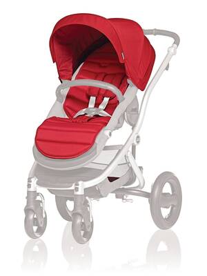 Britax Römer Affinity 2 Bebek Arabası Gri Kumaş Beyaz Kasa + Kırmızı Renk Paketi HEDİYE - Thumbnail