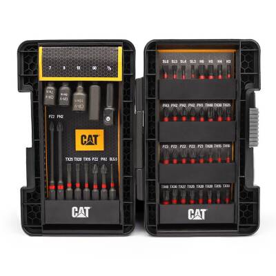 CAT DA01902 45 Parça Manganez Fosfat Alaşımlı Vidalama Uç Seti - Cat