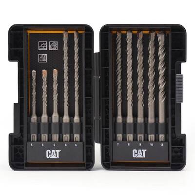 CAT DA03901 10 Parça Tungsten Karbür SDS-Plus Beton Matkap Uç Seti - Thumbnail
