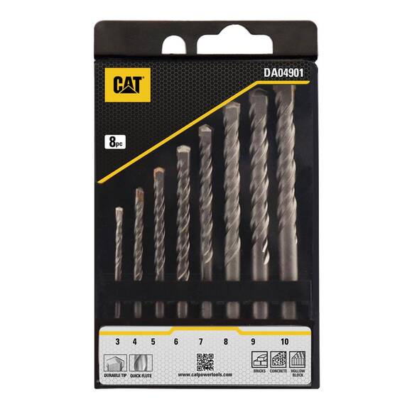 CAT DA04901 8 Parça Tungsten Karbür Beton Matkap Uç Seti - 6