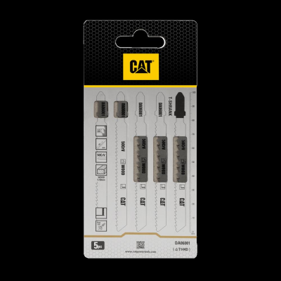 CAT DA06001 5 Parça Profesyonel Ahşap Hızlı/Kaba Kesim Dekupaj Testere Bıçağı, Ucu - Cat