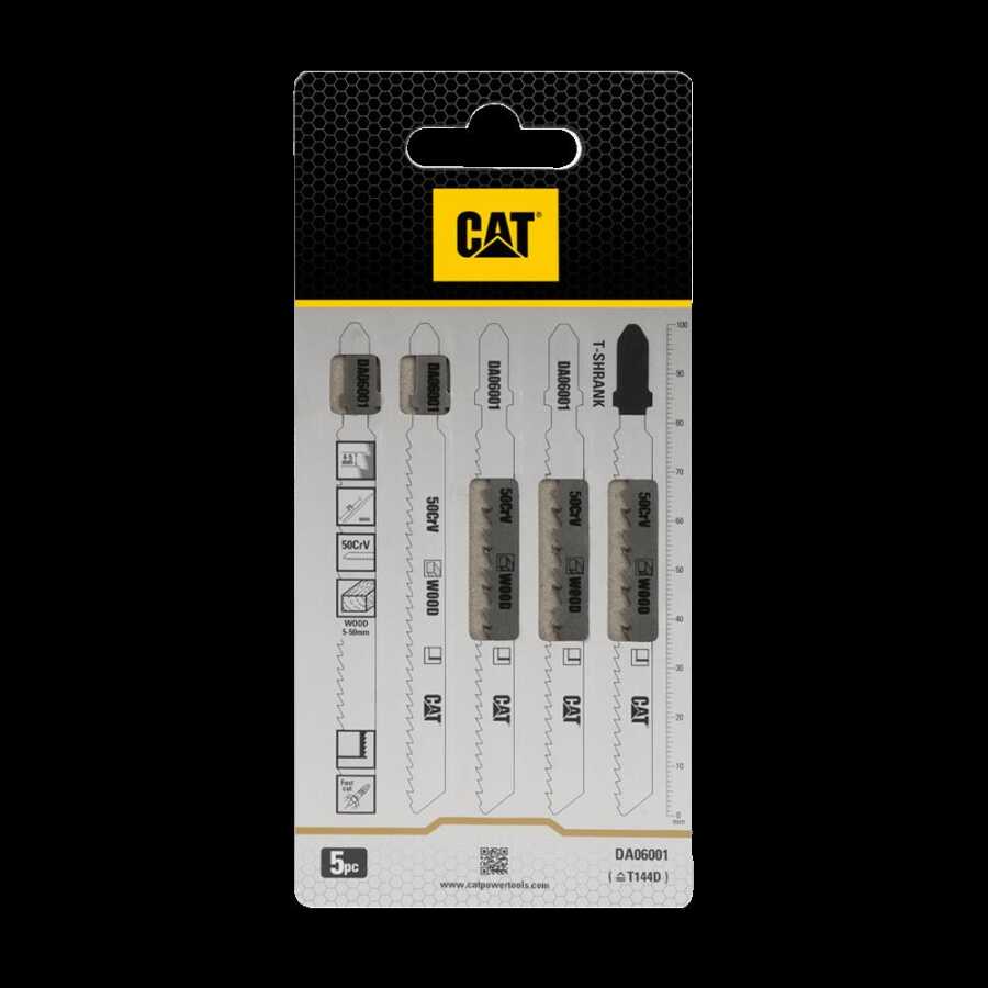 CAT DA06001 5 Parça Profesyonel Ahşap Hızlı/Kaba Kesim Dekupaj Testere Bıçağı, Ucu