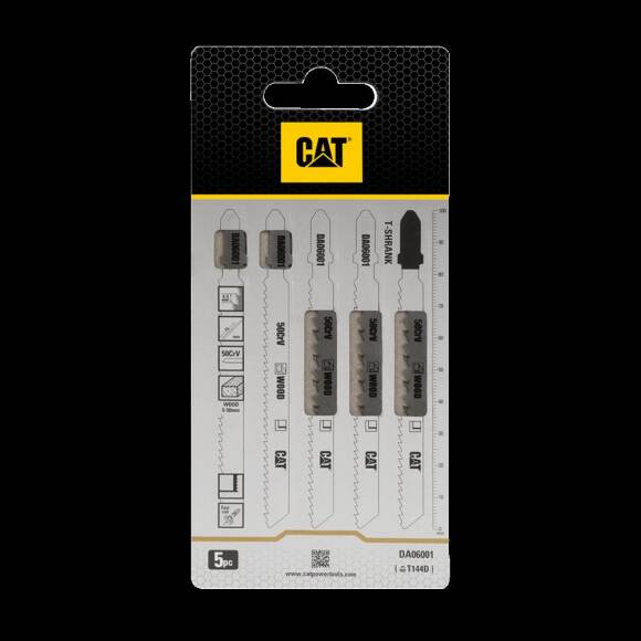 CAT DA06001 5 Parça Profesyonel Ahşap Hızlı/Kaba Kesim Dekupaj Testere Bıçağı, Ucu - 1