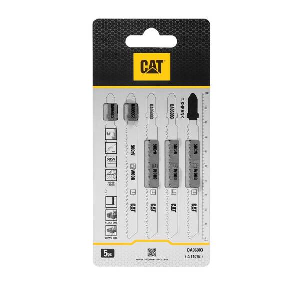CAT DA06003 5 Parça Profesyonel Ahşap Çapaksız Temiz Kesim Dekupaj Testere Bıçağı, Ucu - 1