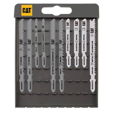 CAT - CAT DA06903 10 Parça Profesyonel Metal/Ahşap Hassas/Kaba Kesim Dekupaj Testere Ucu