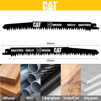 CAT - CAT DA07002 228mm 2 Parça Profesyonel Hızlı Ahşap Kesme Tilki Kuyruğu Testere Ucu (1)