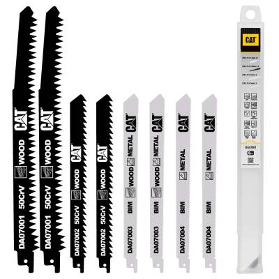 CAT DA07901 8 Parça Profesyonel Metal/Ahşap Kesme Tilki Kuyruğu Testere Ucu - CAT
