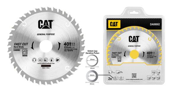 CAT DA08002 184x30mm Ahşap Kesme Elmas, Daire Testere Bıçağı 40 Diş - 2