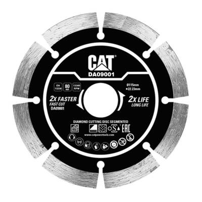 CAT DA09001 115mm Profesyonel Beton, Tuğla, Parke Taşı Elmas Kesme Diski (Soketli, Aralıklı Kenar) - CAT