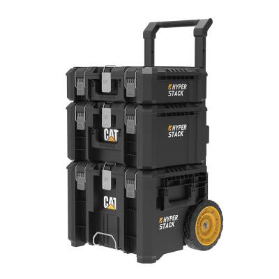 CAT DA41005 HYPER STACK Ağır Hizmet Tipi 3’Lü Tekerlekli Kilitli Takım Çantası Seti - CAT