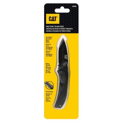 CAT DA980008 Kemer Askı Kancalı Katlanabilir 16CM Paslanmaz Çelik Siyah Kamp Çakısı Bıçağı - 10