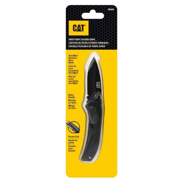 CAT DA980008 Kemer Askı Kancalı Katlanabilir 16CM Paslanmaz Çelik Siyah Kamp Çakısı Bıçağı - 10