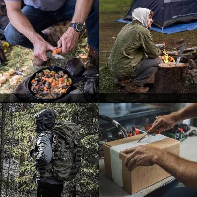 CAT DA980012 3 IN 1 Çok Fonksiyonlu Katlanabilir 20CM Paslanmaz Çelik Siyah Kamp Çakısı - 6