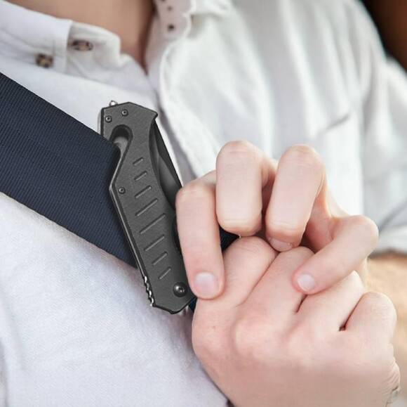 CAT DA980012 3 IN 1 Çok Fonksiyonlu Katlanabilir 20CM Paslanmaz Çelik Siyah Kamp Çakısı - 7