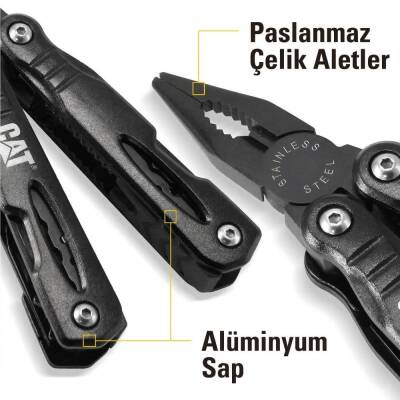 CAT DA980021 13 IN 1 Çok Fonksiyonlu Siyah Oksit Kaplamalı Profesyonel Pense Seti - 6