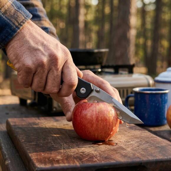 CAT DA980047 Kemer Askı Kancalı Katlanabilir 18CM Paslanmaz Çelik Kamp Çakısı - 4