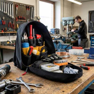 CAT DA980203 17'' Tek Bölmeli Ağır Hizmet Bez Alet Sırt Takım Çantası - CAT (1)