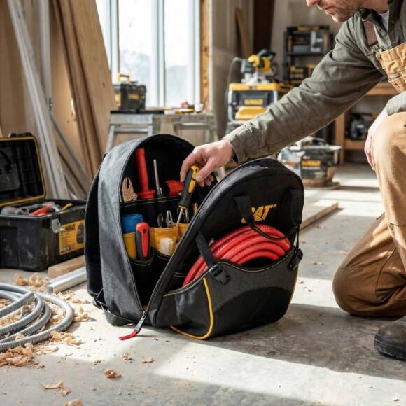 CAT DA980203 17'' Tek Bölmeli Ağır Hizmet Bez Alet Sırt Takım Çantası - 3