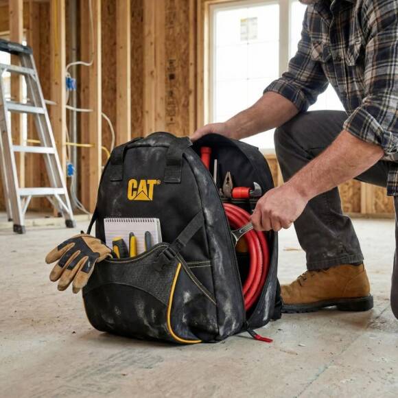 CAT DA980203 17'' Tek Bölmeli Ağır Hizmet Bez Alet Sırt Takım Çantası - 6