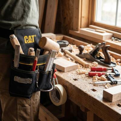 CAT DA980564 Askı Kancalı Ağır Hizmet Bel Alet Çantası - 5