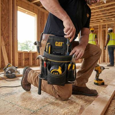 CAT DA980567 Çift Askı Kancalı Ağır Hizmet Bel Alet Çantası - CAT (1)