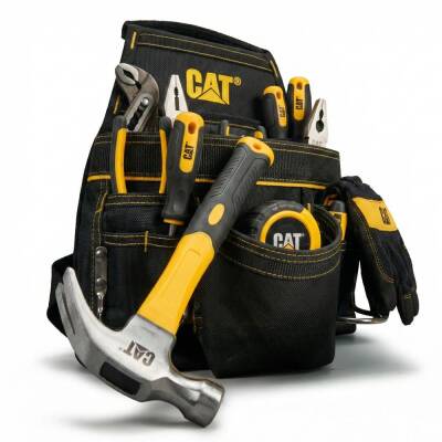 CAT DA980567 Çift Askı Kancalı Ağır Hizmet Bel Alet Çantası - 3