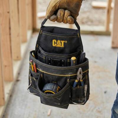 CAT DA980567 Çift Askı Kancalı Ağır Hizmet Bel Alet Çantası - 4