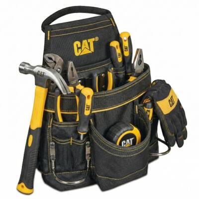 CAT DA980567 Çift Askı Kancalı Ağır Hizmet Bel Alet Çantası - 8