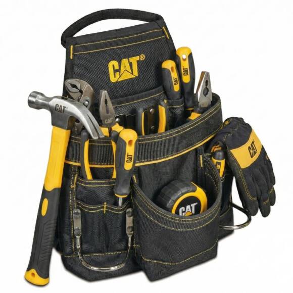 CAT DA980567 Çift Askı Kancalı Ağır Hizmet Bel Alet Çantası - 8