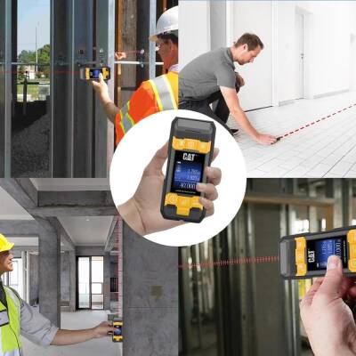 CAT DA980621 3.7Volt Li-Po 3’ü 1 Arada 40M Lazer Metre +Hizalama +Metal/Ahşap/Voltaj Dedektörü - 3