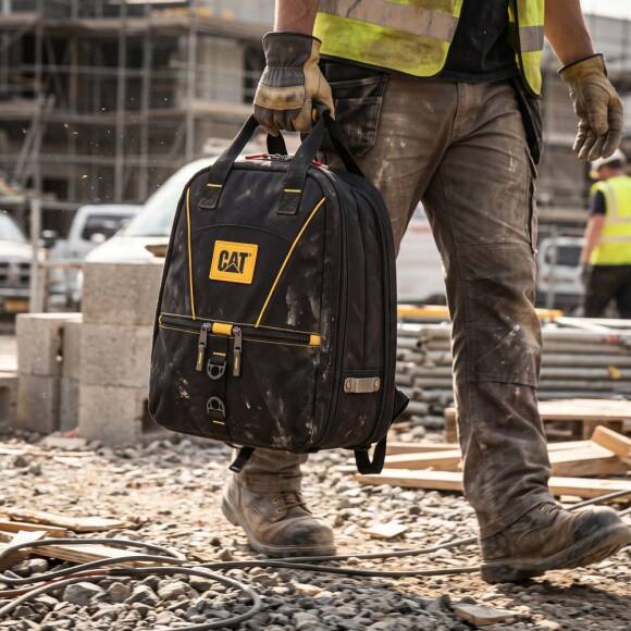 CAT DA980665 17''/43cm 2 Bölmeli Ağır Hizmet Bez Alet Sırt Takım Çantası - 6