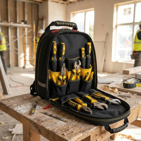 CAT DA980665 17''/43cm 2 Bölmeli Ağır Hizmet Bez Alet Sırt Takım Çantası - 10
