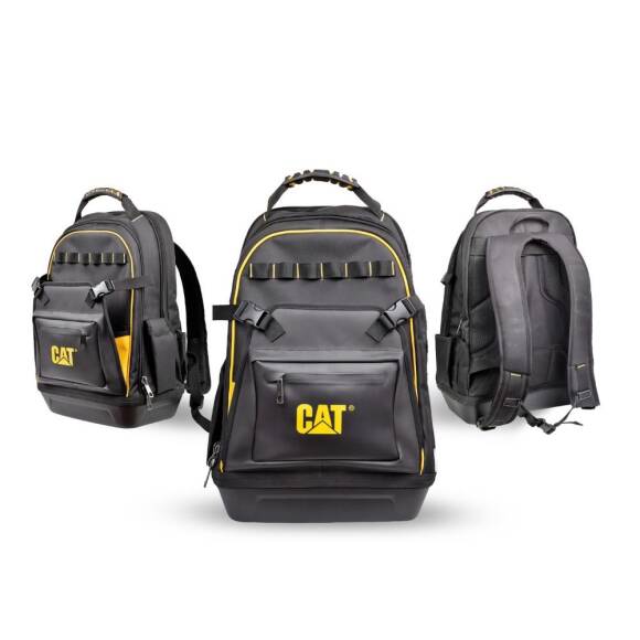 CAT DA981023 20'' 2+1 Bölmeli PVC Tabanlı Ağır Hizmet Bez Alet Sırt Takım Çantası - 2