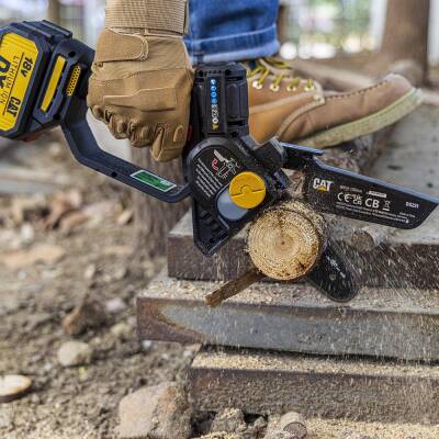 CAT DG231 18Volt 4.0Ah Li-ion 12CM Profesyonel Şarjlı Kömürsüz Zincirli Testere - 3