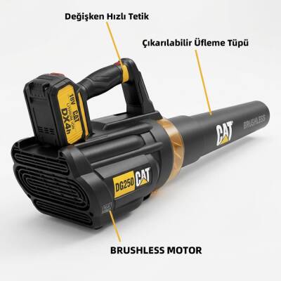 CAT DG250 18Volt 4.0Ah. Li-ion Tek Akülü Devir Ayarlı Profesyonel Yaprak Üfleme - Cat (1)