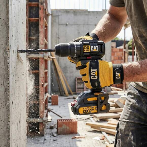 CAT DX1010.1 18Volt 2.0Ah Li-ion Çift Akülü Kömürsüz Profesyonel Şarjlı Darbeli Matkap + 20 Parça Delme Vidalama Uç Seti - 4