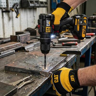 CAT DX1010.1 18Volt 2.0Ah Li-ion Çift Akülü Kömürsüz Profesyonel Şarjlı Darbeli Matkap + 20 Parça Delme Vidalama Uç Seti - 5